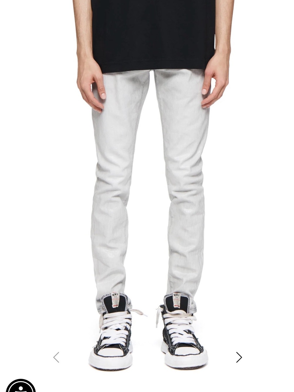 Men's Skinny Jeans in Light Gray